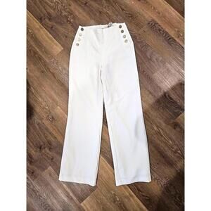 Rachel Zoe White High-Waisted Trousers